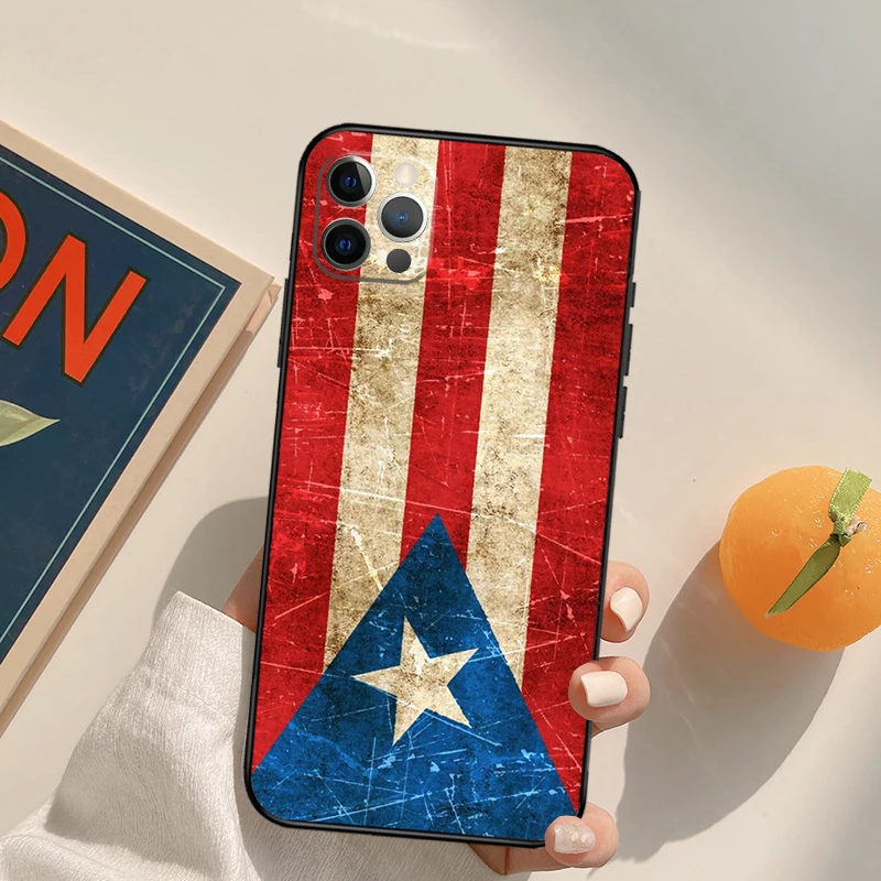 Puerto Rico Flag Phone Case For iPhone 13 Pro Max 11 12 Mini 6S 7 8 Plus SE 2020 X XS MAX XR Cover Fundas