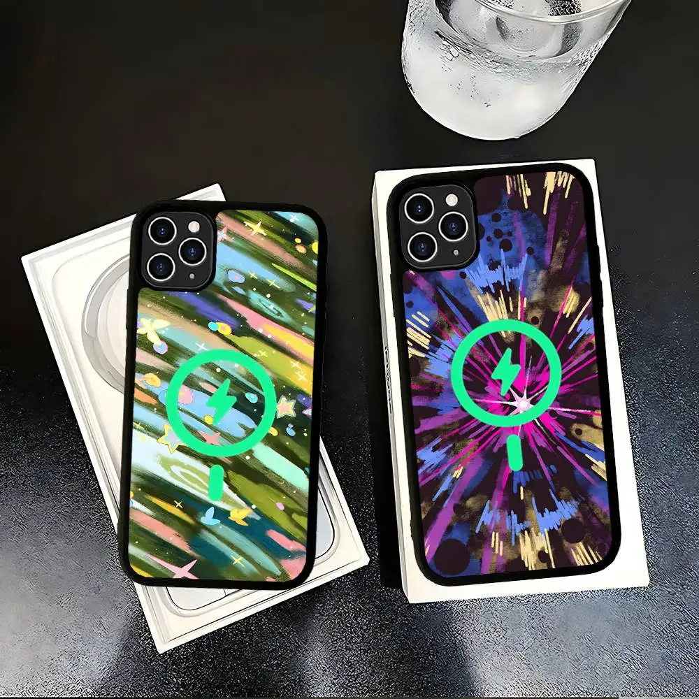 Y-Y2K-Abstract Phone Case For IPhone 17 16 15 14 13 12 11 Pro Max For Magsafe Wireless Charger Cover