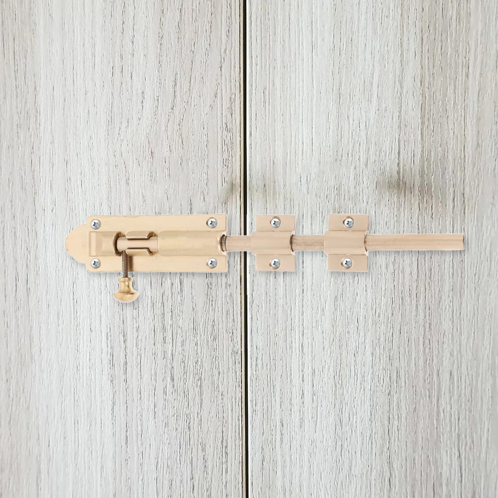 Brass Pin Lock Thickened Design Reliable Security Slide Bolt Latch Suitable Vertical Horizontal Installation Easy Wooden Doors