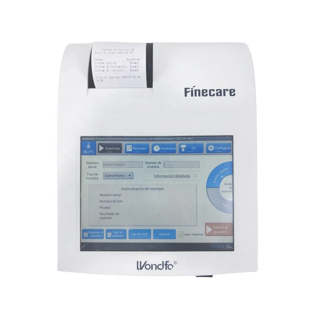 Finecare Hormone Analyzer FS-113 Immunoassay Analyzer Wondfo Finecare HCG Finecare Test Kit HbA1c Analyzer FS-114 Fertility Test