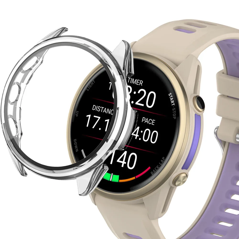 HD Tempered Glass+PC Case For Garmin Forerunner 970 570 965 265 165 All-around Screen Protective Shell Venu 3/Vivoactive 5 Cover