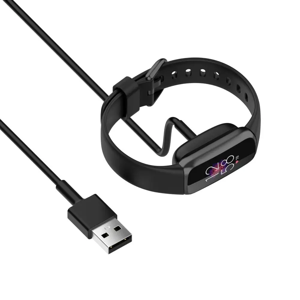 ตัวแปลงสายชาร์จ USB แบบพกพาป้องกันวงจรได้ดีป้องกันการรบกวน Fitbit Luxe ขนาด1เมตรนำเข้า