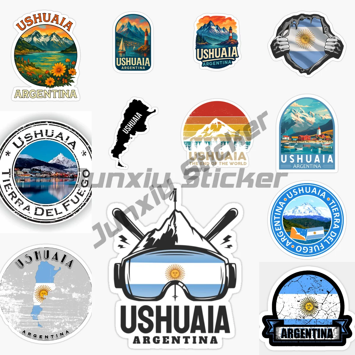 

USHUAIA Argentina Tierra Del Fuego The Southernmost City in The World Tourist Attractions Car Stickers Vinyl Car Parts Stickers