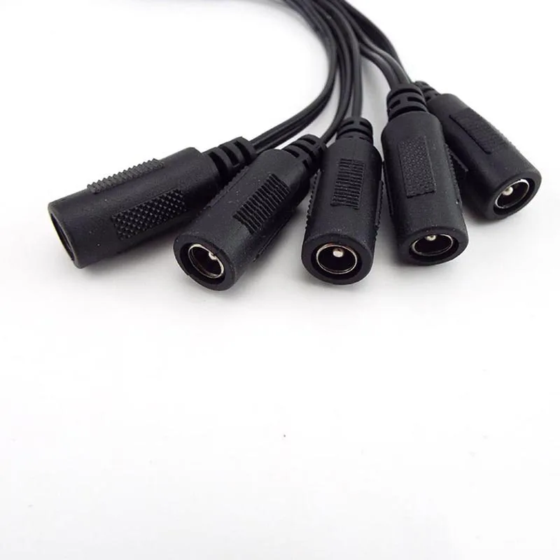 Netzkabel 5,5 x 2,1 mm DC-Buchse, Stromanschluss auf DC-Stecker, 5,5 x 2,5 mm, 3,5 x 1,35 mm, 4,0 x 1,7 mm, 4,8 2,5 0,7 Verlängerungsstecker