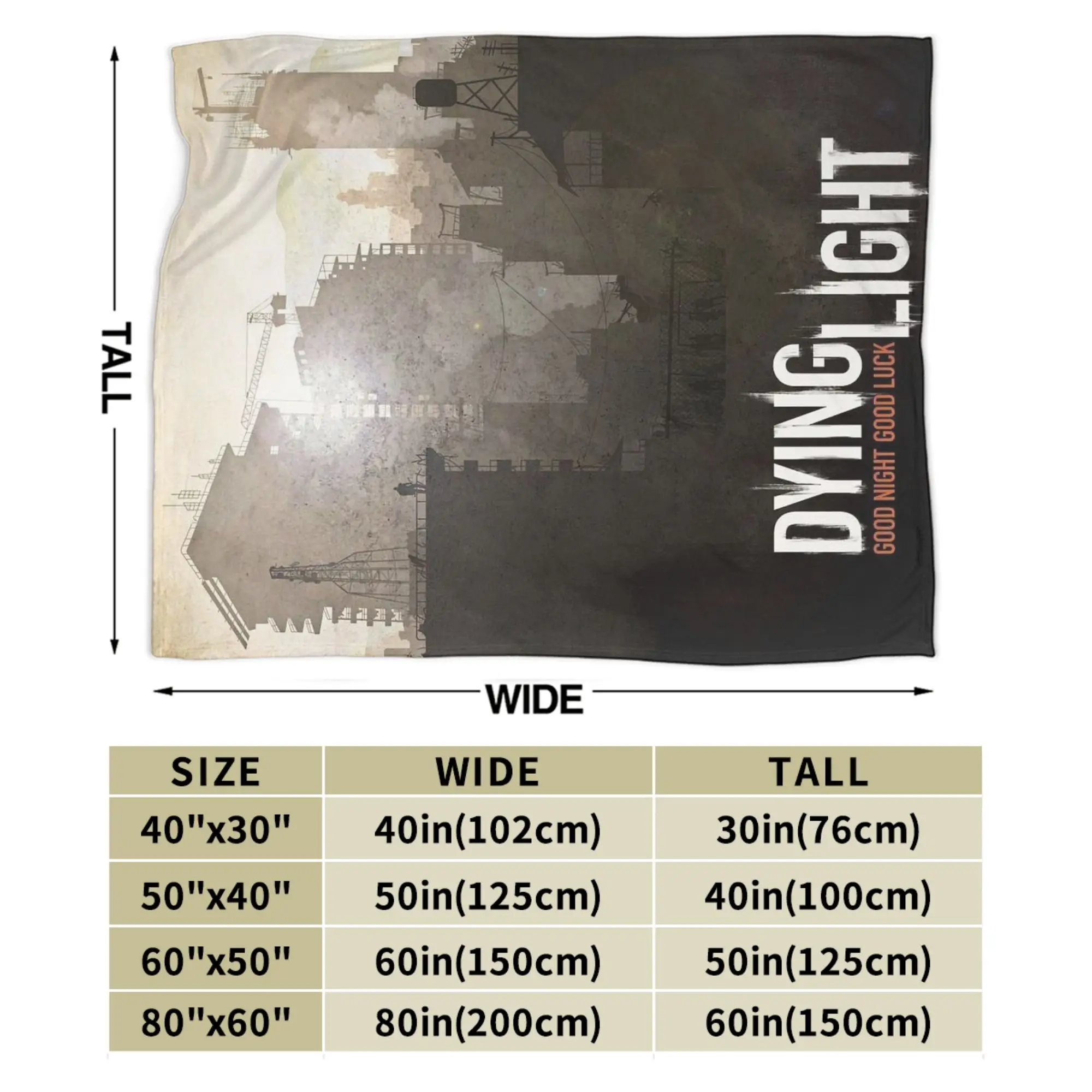 بطانيات لعبة مضحكة Dying Light The Beast، بطانية رمي مريحة من الصوف فائق النعومة قابلة للغسل في الغسالة #5