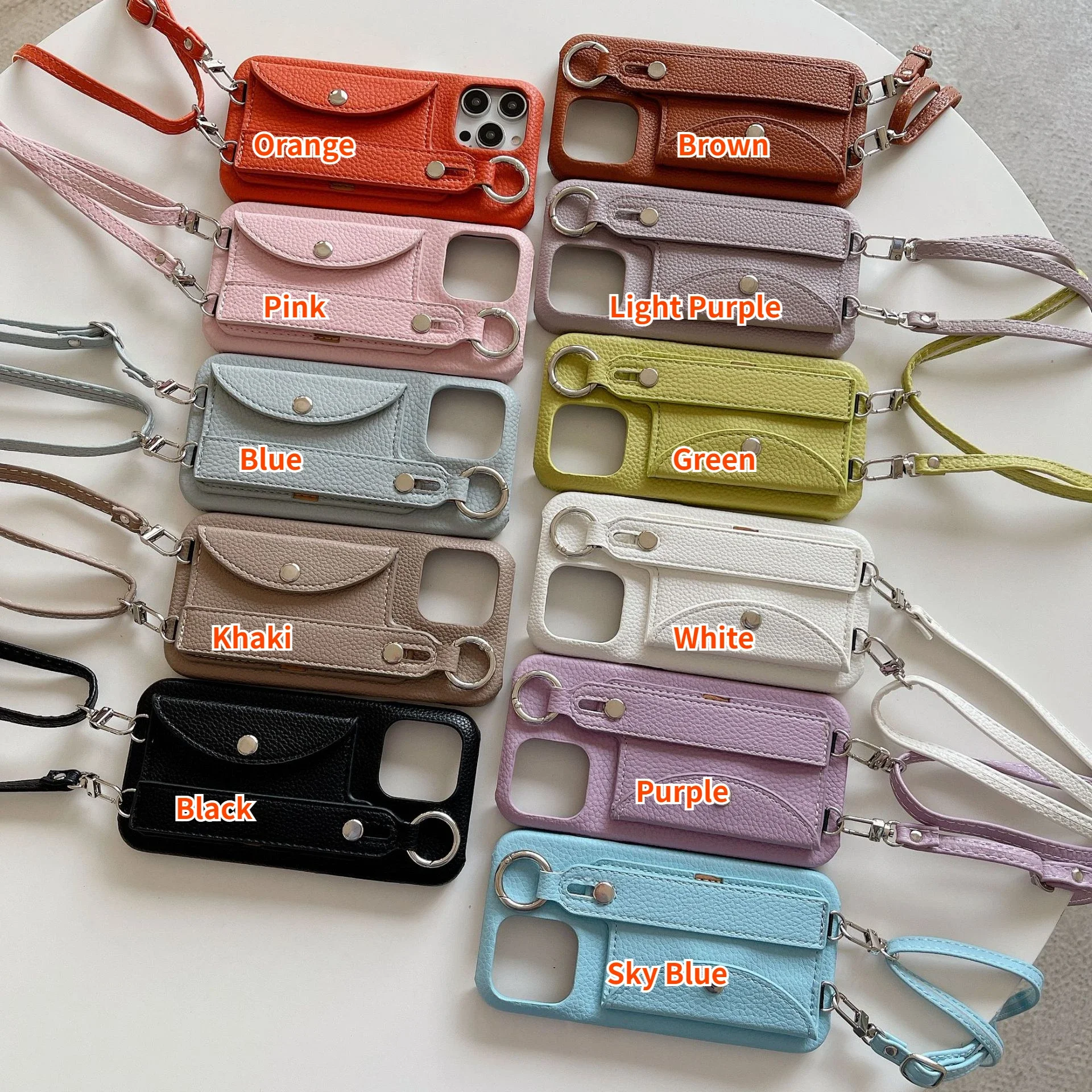 Wrist Strap Crossbody Phone Case For iPhone 13 12 Mini 16 15 14 11 Pro XS Max 7 8 Plus Card Holder Wallet Lanyard Leather Cover