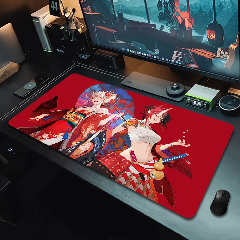 Gaming Mouse Pad Gamer Professional Large Mousepad XXL Anime Mouse Mat Computer Desk Mat 900x400mm Oni Rubber Keyboard Pad