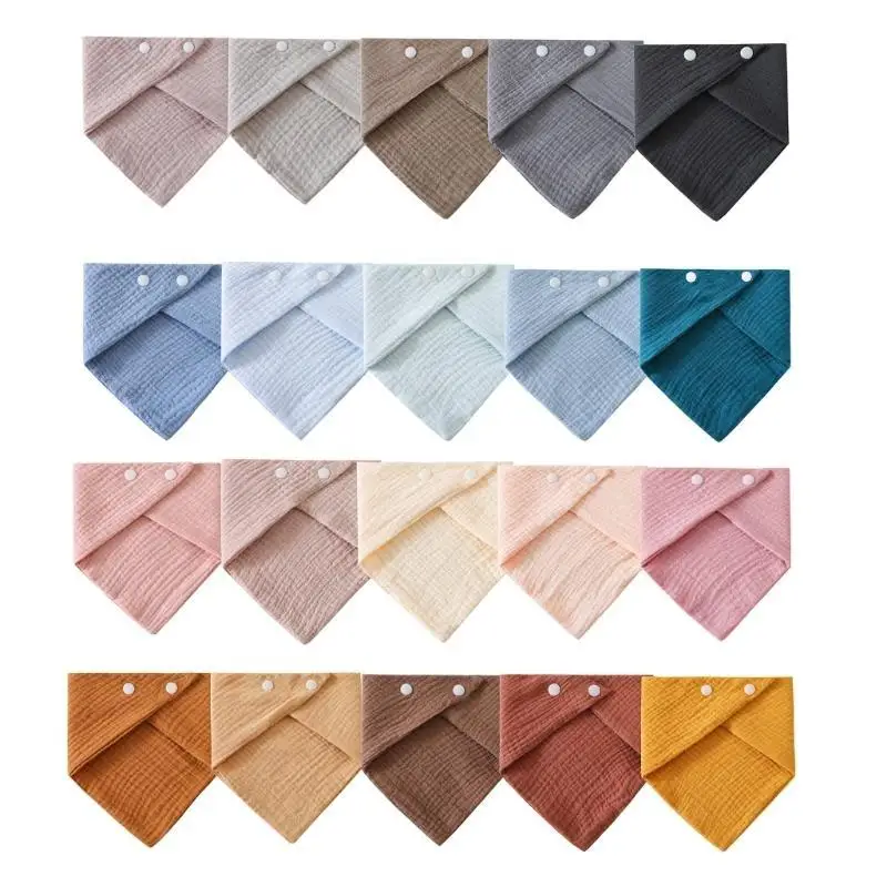 U13F حديثي الولادة الطفل ملابس التجشؤ بلون منشفة لعاب الأطفال التسنين مريلة تنفس الترويل منشفة 4-Layer الفم مسح القماش #4