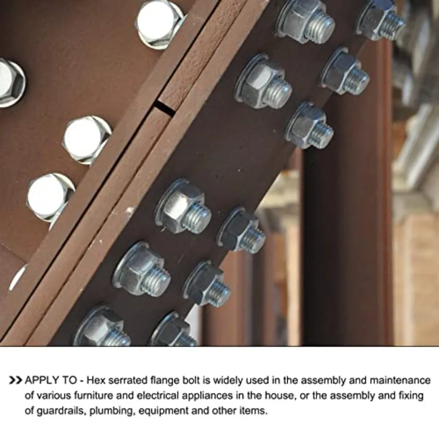 Bulloni esagonali flangiati M6x17mm 4 pezzi Bullone esagonale a mano sinistra Rivela vite filettata per macchina da costruzione domestica Fe