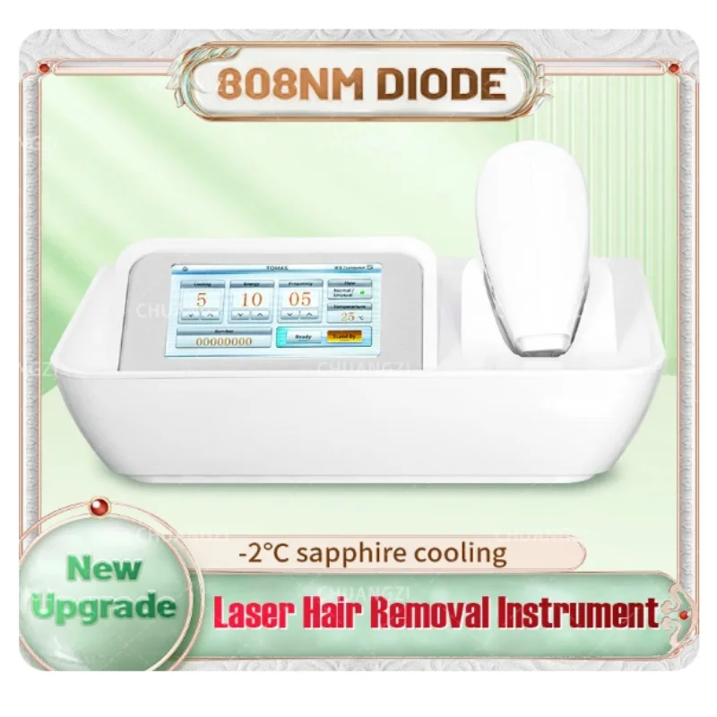 Professional Ice Cooling Diode Laser Hair Removal Machine, Small White Hair Remover, 808nm Water Filter, New