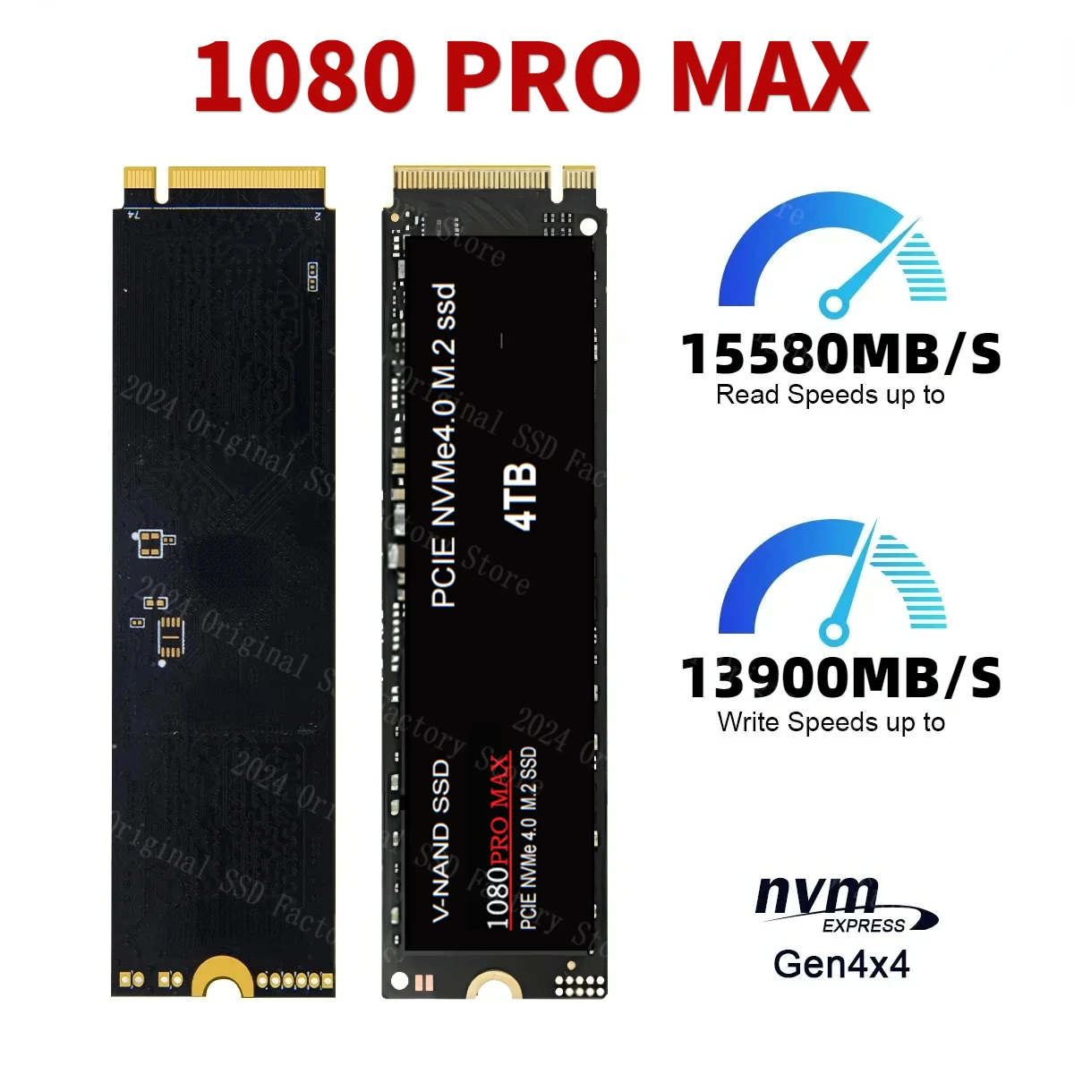 

990PRO 1TB 2TB 4TB SSD 1080 PRO MAX Internal Solid State Disk M2 2280 PCIe Gen4.0 NVMe 16000MB/s for PS5 Laptop Desktop Computer