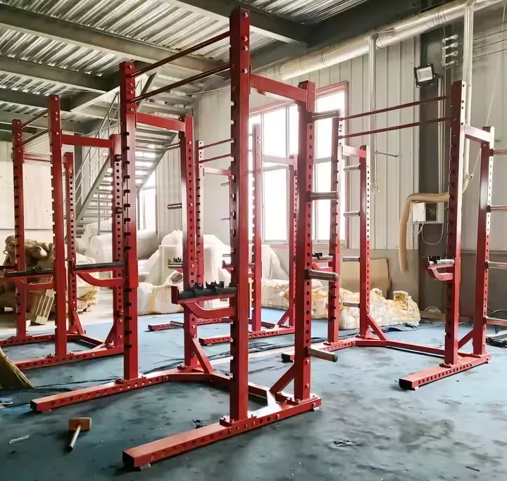 Heavy Duty Half Squat Rack Multi-Functional Gym Equipment with Plate Loaded Machines Multi Gym Half Rack Station