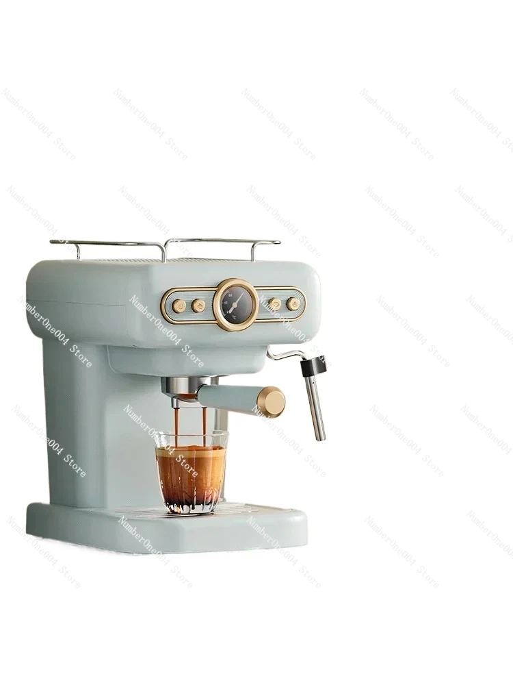 220VRetro-style Espresso Maker – Compact And Semi-automatic Americano Machine With Milk Frother