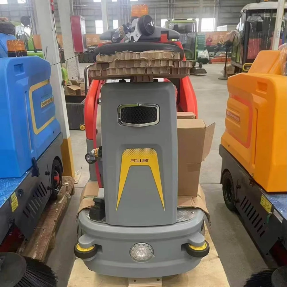 SP-770 Electric Ride-on Floor Scrubber Integrated Washing Suction Dryer For Large Area Cleaning