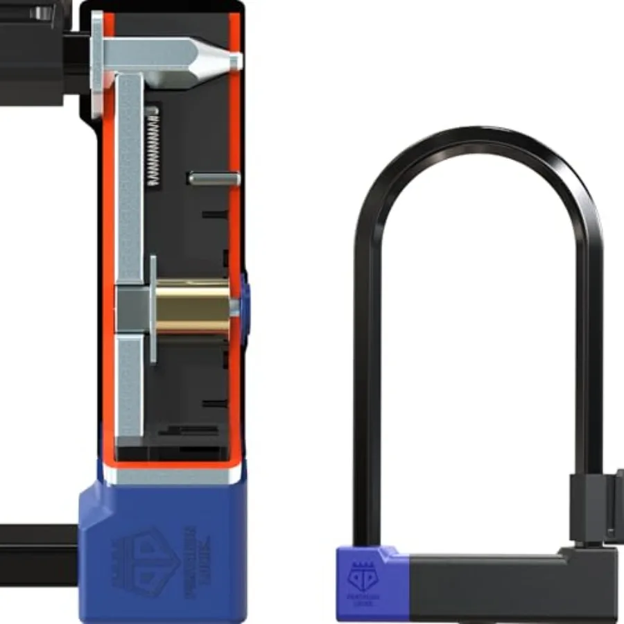 

Bike U Lock for urban commuting hardened steel, black, patented anti-theft design with Sold Secure Gold certification and ultra