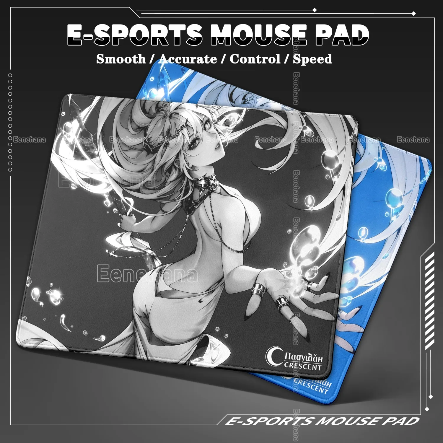 45x40cm Crescent Olympus Mauspad, weiche Härte XL, neutral, Esports Gaming Tischunterlage, Anpassung, PC Gamer Zubehör, Geschenke
