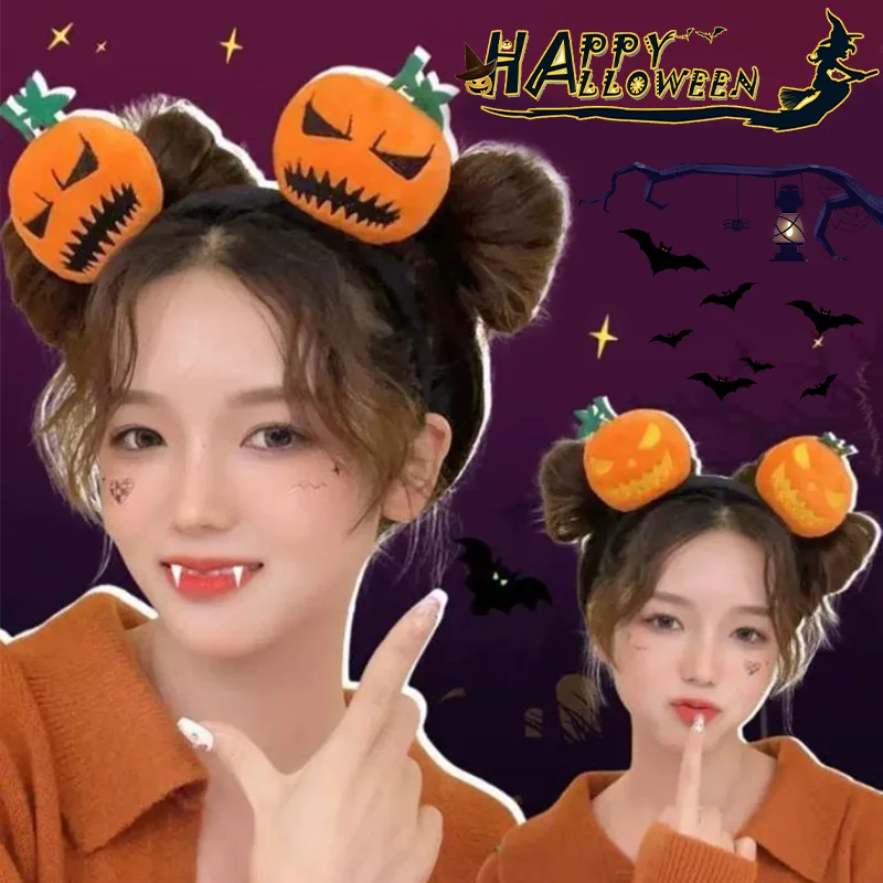 

New Cartoon Ghost Pumpkin Doll Headband Halloween Holiday Party Dress Up Performance Headdress Decoration Funny Hair Accessories