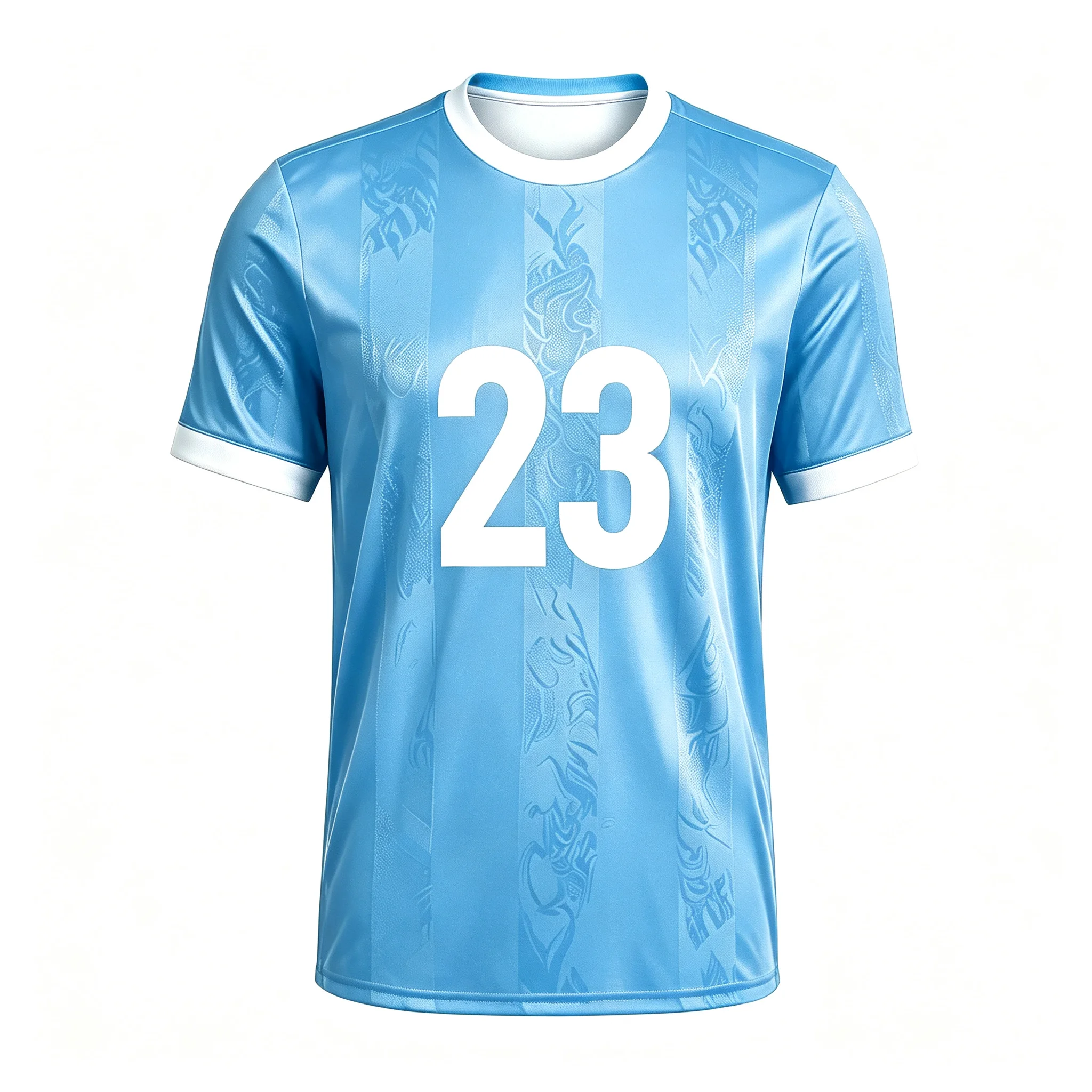 Men's round neck football training jersey, big number 23 football T-shirt, unisex moisture wicking running sports jersey
