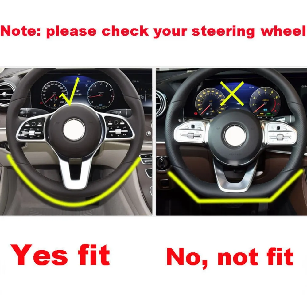 Car Steering Wheel Button Sticker Trim Cover Fit For Mercedes Benz A B C E Class GLA GLB CLA W177 W247 W205 W213 H247 X247 C118