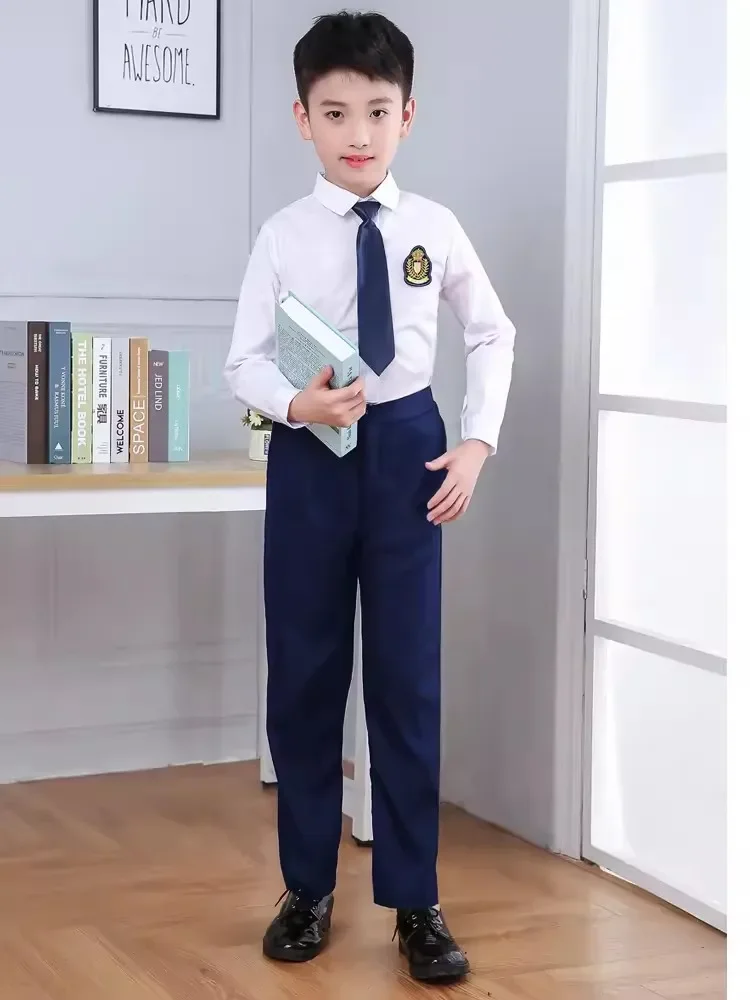 Children's Chorus Costumes Student Boys and Girls Prestigious British Style Vest + Shirt + Skirt School Uniform Set