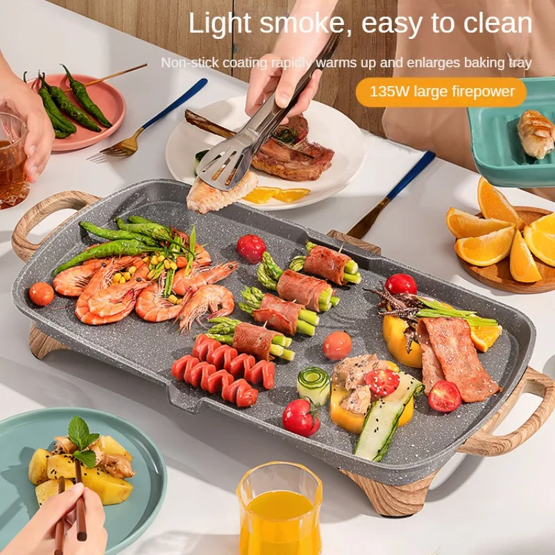 Electric Baking Tray Kitchen Medical Stone Indoor Smokeless Grill Nonstick Grelhador Eletrico شواية كهربائية гриль электрический