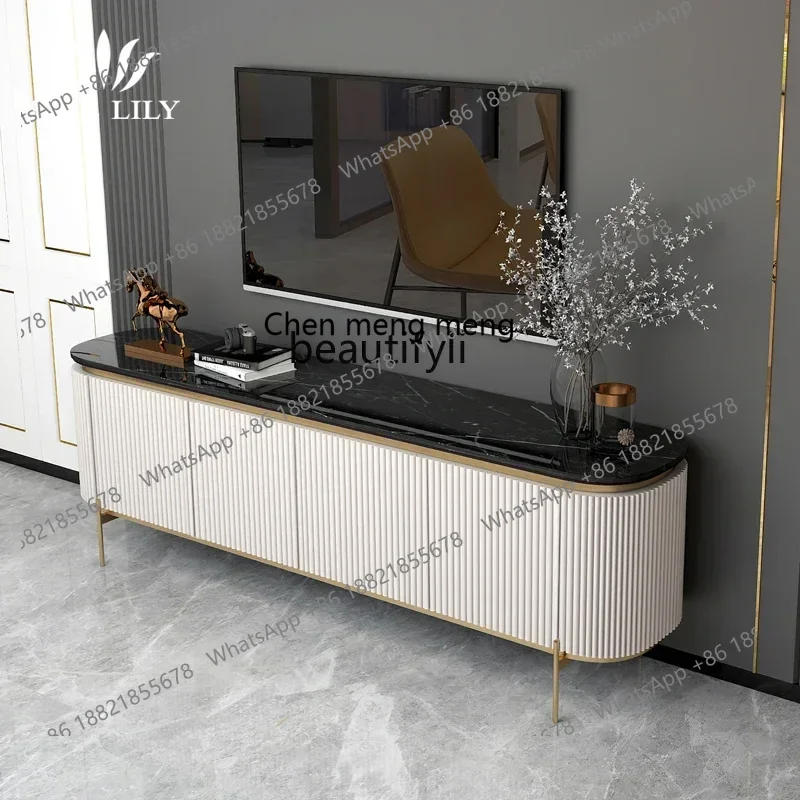 

CC Italian TV cabinet living room floor cabinet foyer decoration modern TV cabinet coffee table