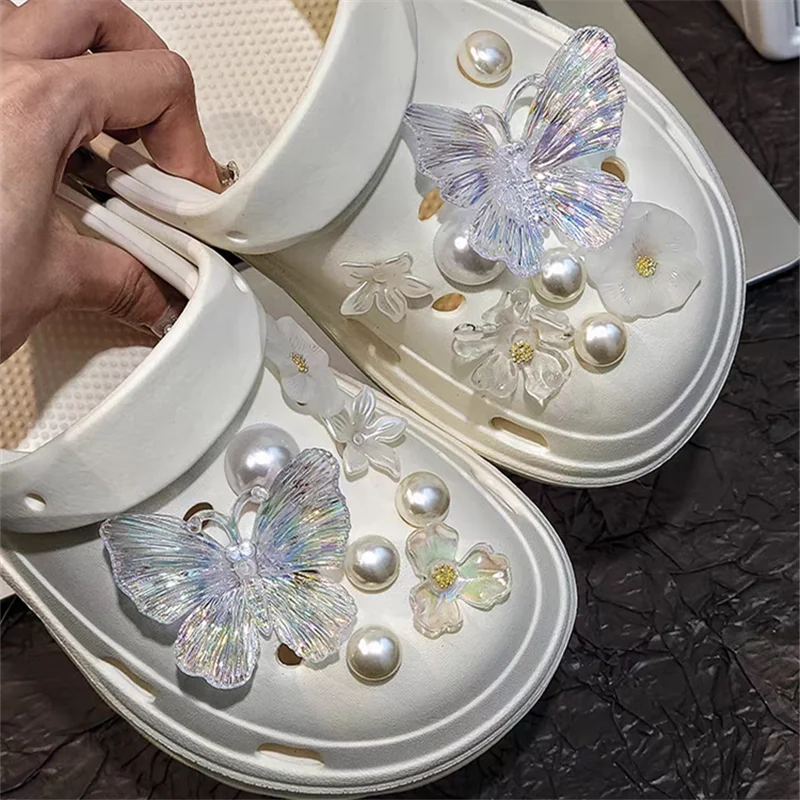 Neue Modische Schuh-Charms für Bunte Schmetterling-DIY-Blumen-Clogs, Schuhschnallen, Niedliche Schuh-Accessoires, Dekoration für Mädchen-Geschenke – Detail 7