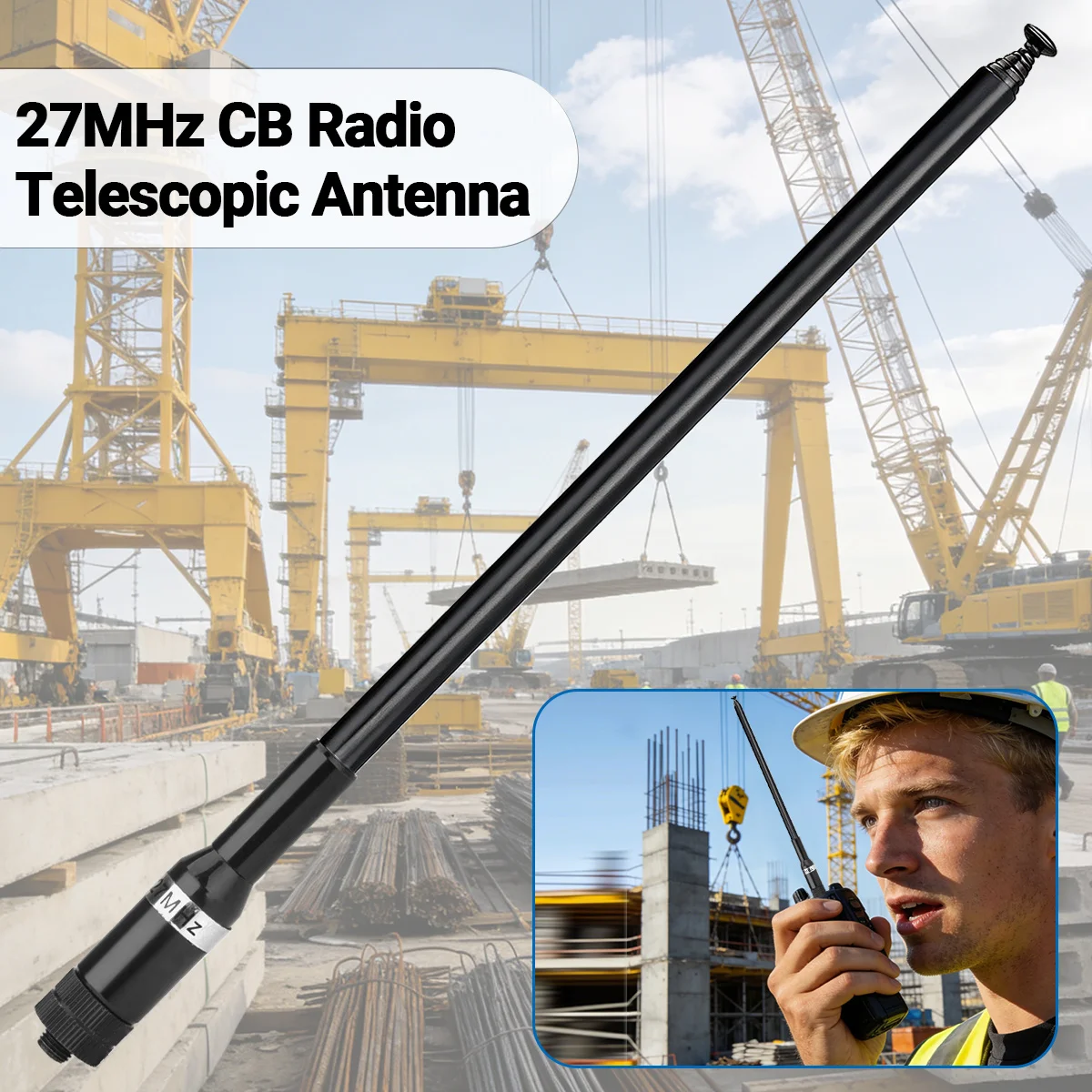 BAJETON 27MHz SMA-Female Handheld Telescopic CB Antenna For BAJETON BJ-9000 BJ-7800 BJ-8300 Radtel RT-950Pro Walkie Talkie - view 4