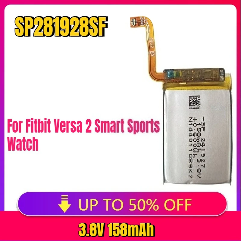 

New 3.8V 158mAh SP281928SF Battery for Versa 2 Fitbit Versa 2Smart Sports Watch Wireless Accumulator AKKU + Free Tools FB507