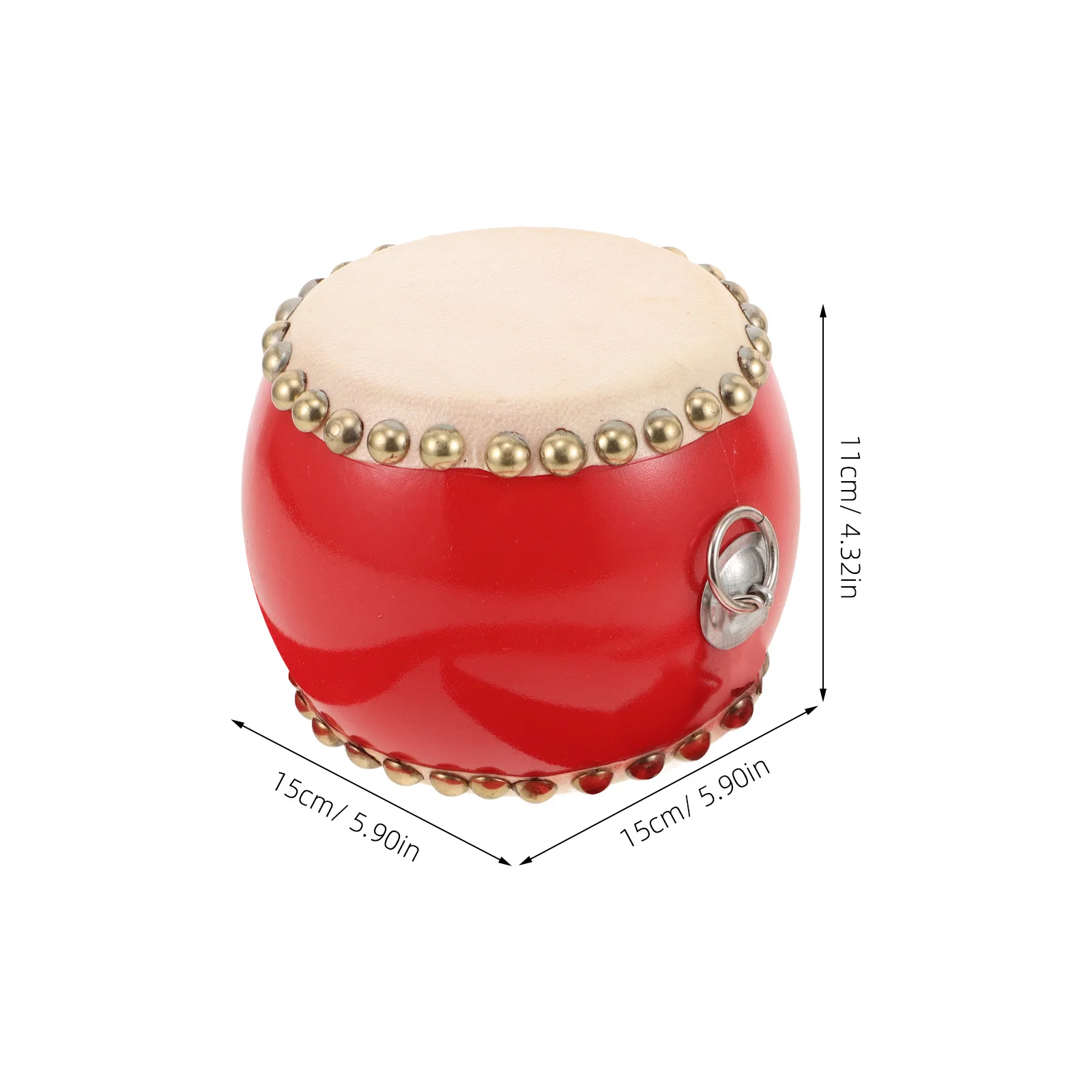 1 set di batteria piccola per bambini, strumento a percussione portatile, tamburo a mano per bambini con bacchette, sviluppo dell'allenamento del ritmo precoce