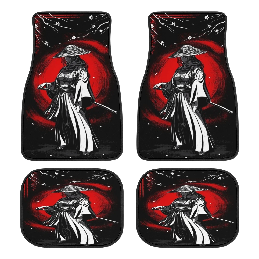 

Samurai Japan Printed Car Mats 4pcs Rubber Material Decorative Car Floor Mat Accessories Interior Mats