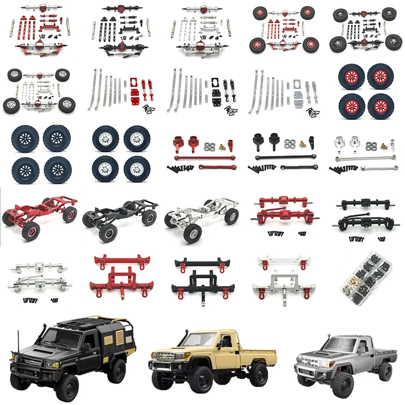 

MN82 оригинальное обновление, металлическое шасси, тяга, амортизатор, трансмиссионный вал для MN82 LC79 82S 82Pro 1/12, детали для обновления радиоуправляемого автомобиля