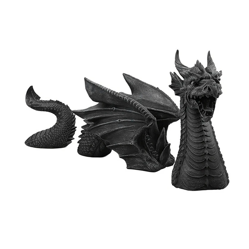 The Gothic Dragon Garden Statues,Dragon Animal Figures,Ornaments For Patio,Office Decoration view 6