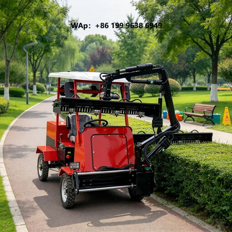 New Design Eco-Friendly 30Km/h Ride-on Hedge Trimmer Roadside Green Belt Trimming Machine