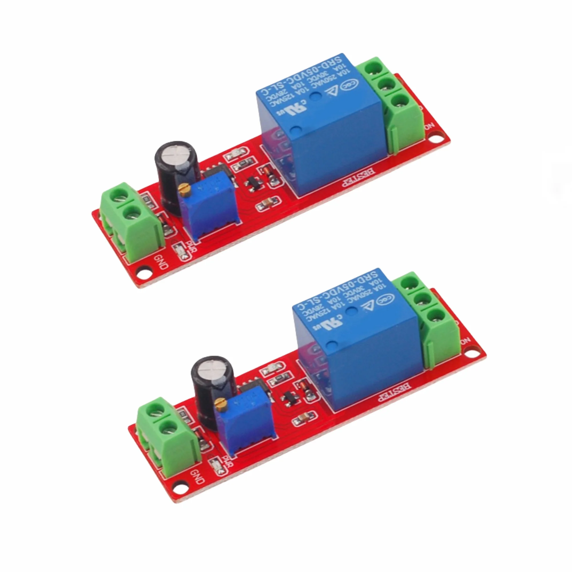 (2 Pcs) NE555 Time-delay Relay Module Monostable Switch Time-Delay Power-On Switch 5V, 12V Automotive Appliances, New Excellent