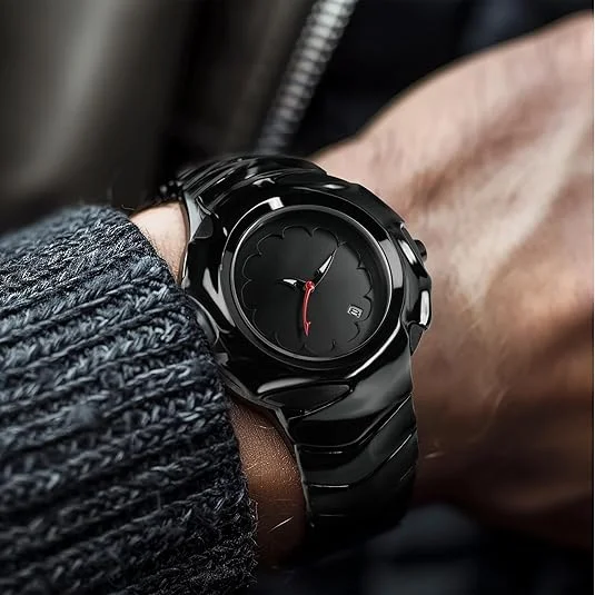 Retro fashion trend creative personality design with calendar dial night light high-end feeling quartz waterproof watch