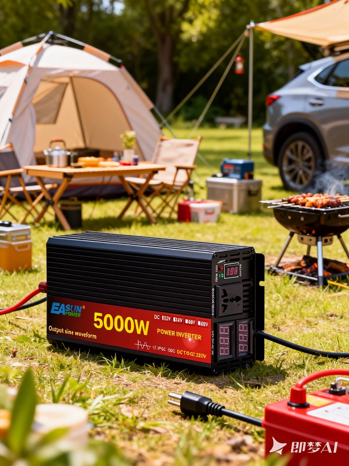 Power 2000W 3000W 4000W 5000W Zuivere Sinus Omvormer DC 12v 24v AC 220v Auto omvormer Converte Met LED Display EU Voorraad - afbeelding 2