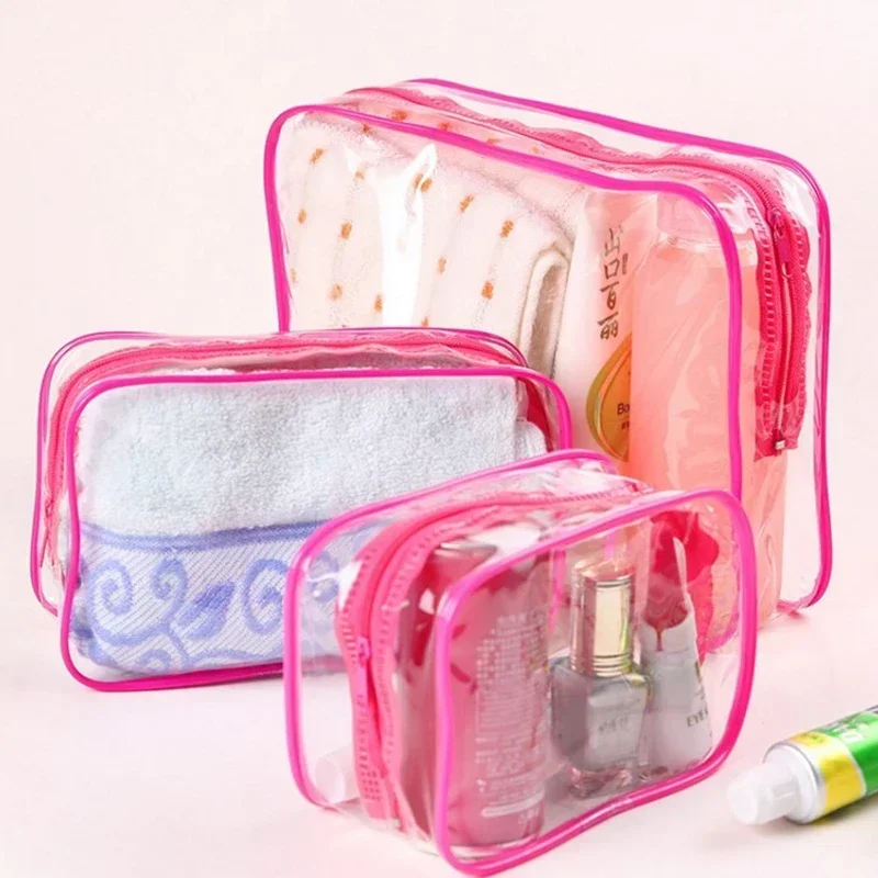 Waterproof Home Cosmetic Storage Bags Wash Beauty Bags Kit  Travel Transparent Makeup Bag Toiletry Bag Bath Products Storage Bag