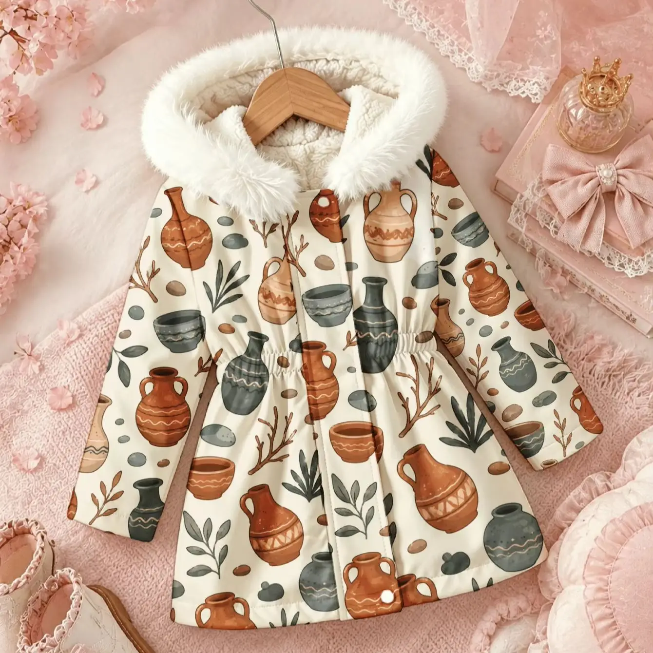 Warm Fleece Lined Cotton Jacket Winter Insulation Outerwear for Cold Weather Comfortable Soft Cotton Coat for Men Women