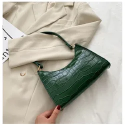 Fashion Prachtige Boodschappentas Retro Casual Vrouwen Bakken Schoudertassen Vrouwelijke Lederen Effen Kleur Keten Handtas