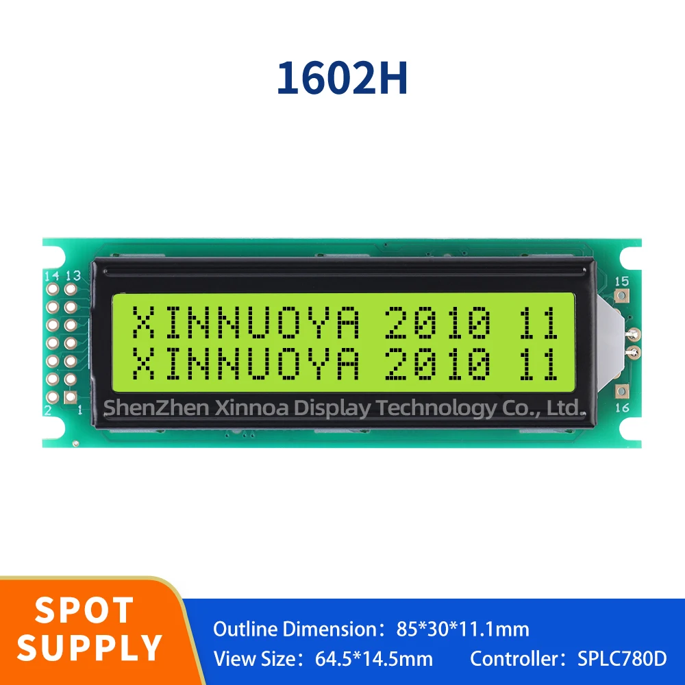 Global Best-Selling 1602 Module Lcd Dot Matrix Screen With Yellow Green Light And Yellow Green Film Support Customization