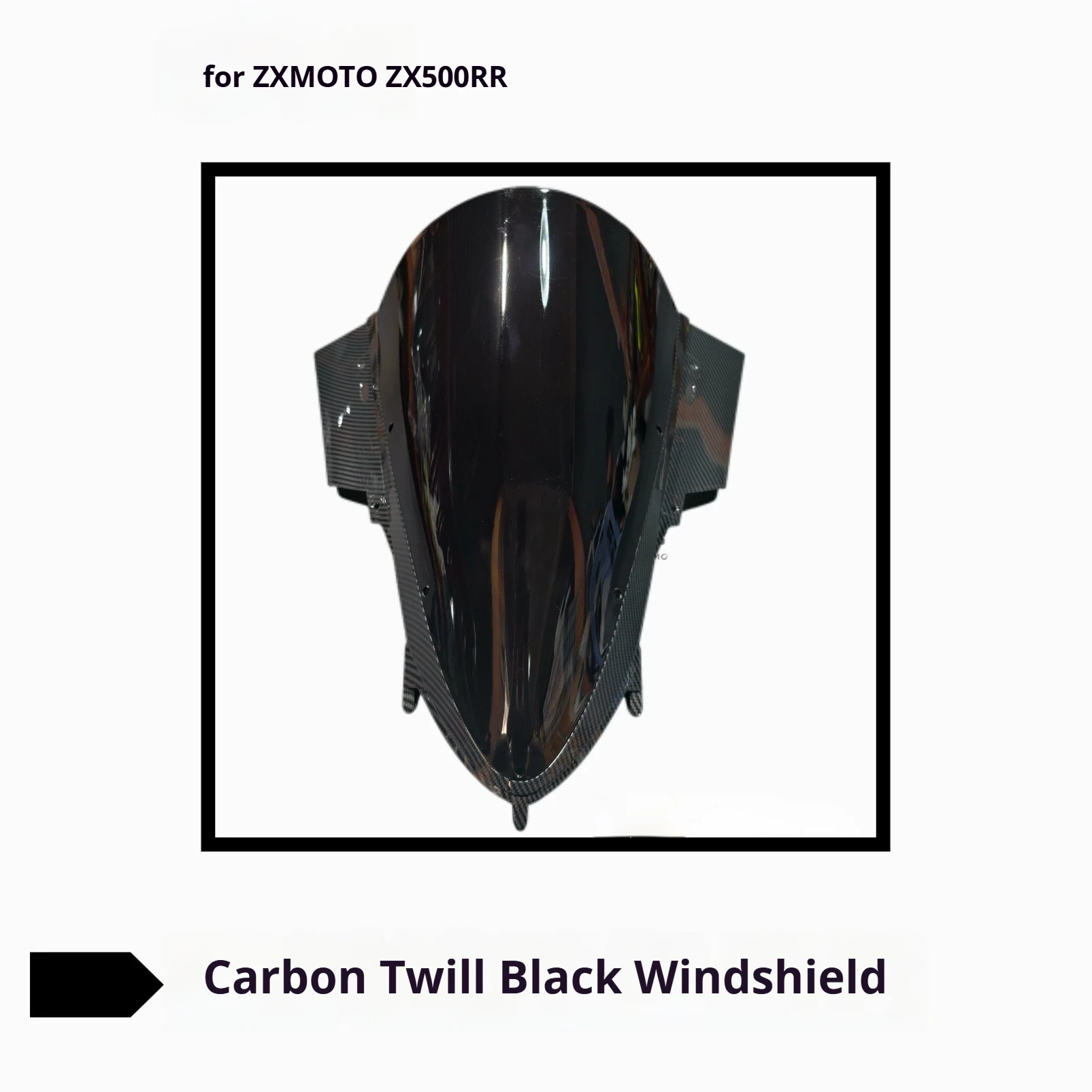Widened Wing‑Shape Tall Racing Front Windscreen Air Deflector Modification Parts for ZXMOTO ZX500RR Motorcycle