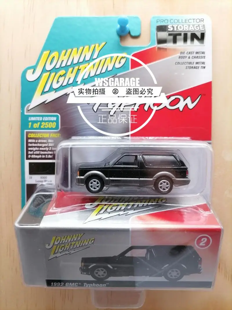 Johnny Lightning Tin Storage 1:64 Monte Carlo SS GMC Typhoon Shelby GT350 Dodge Challenger R/T Plymouth diecast metal car model