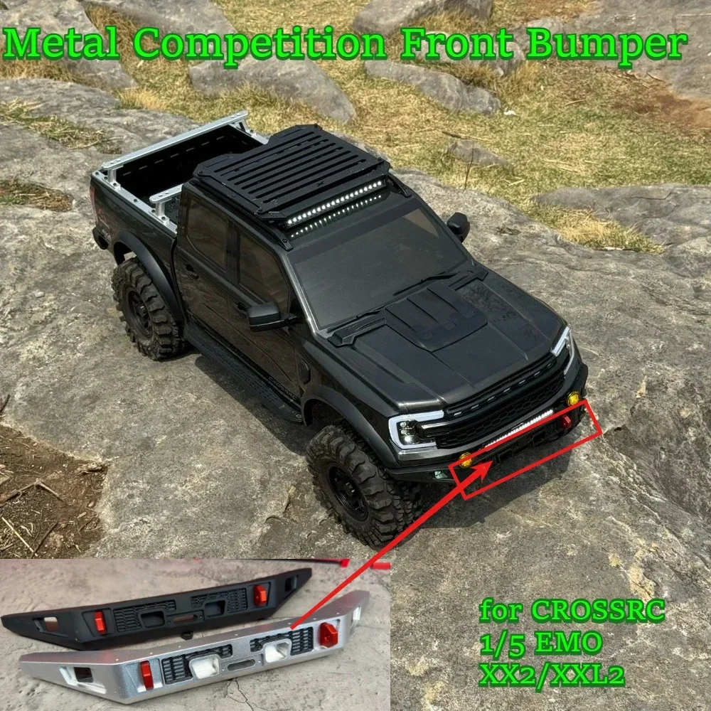 RC car Remote Metal Competition Front Bumper fitting for CROSSRC 1/5 EMO XX2/XXL2 Scale custom size replacement spare accessory