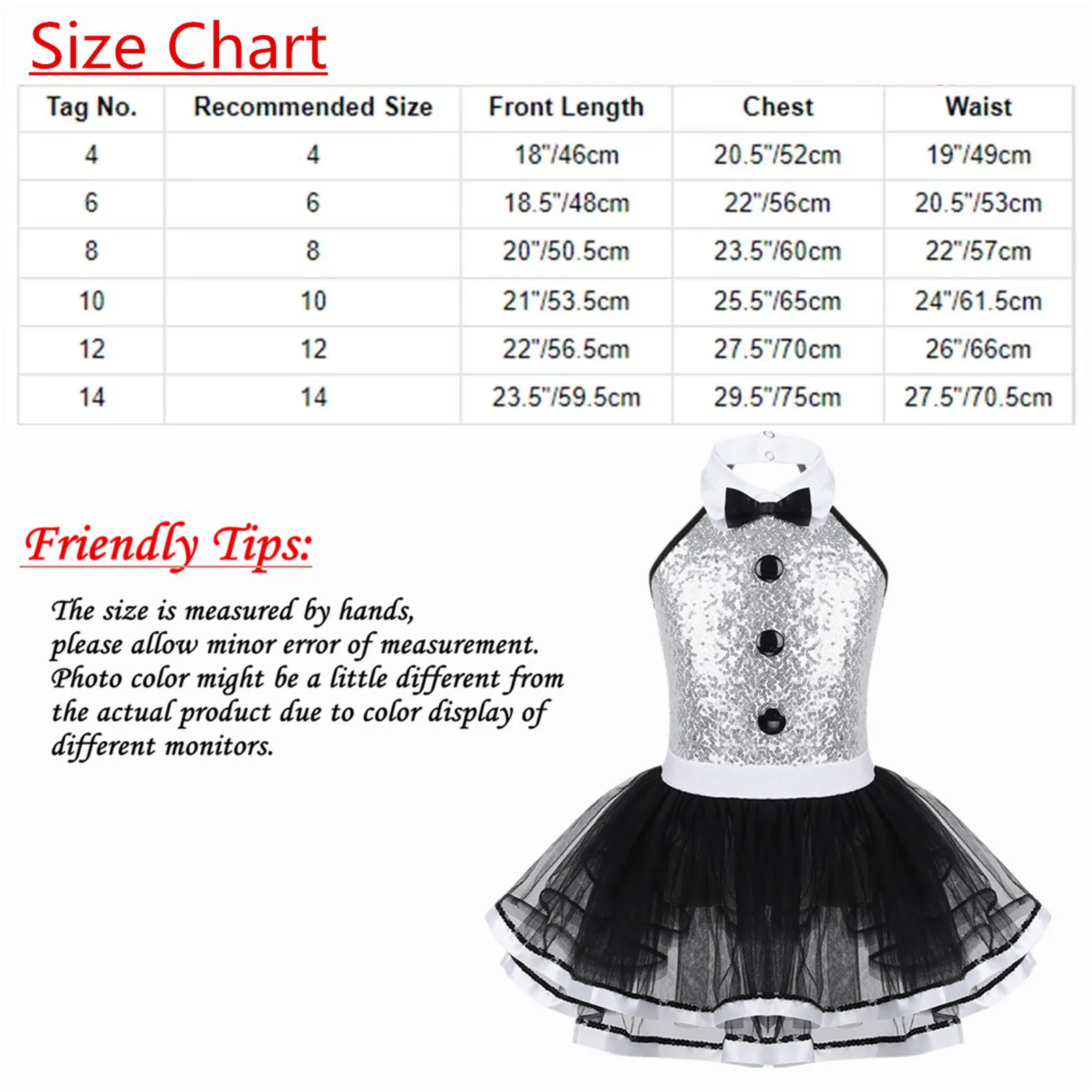 Kid Girl Sleeveless Ballet Skirted Leotard Shiny Dance Tutu Dresses Sequins Gymastics Leotard Figure Skating Performance Costume
