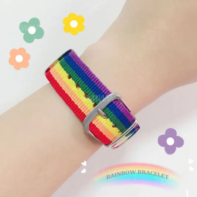 Party Gift Great Party Accessory Versatile Rainbow Accessories For Events Fashion Jewelry Pride Month In Demand Woven Wristbands