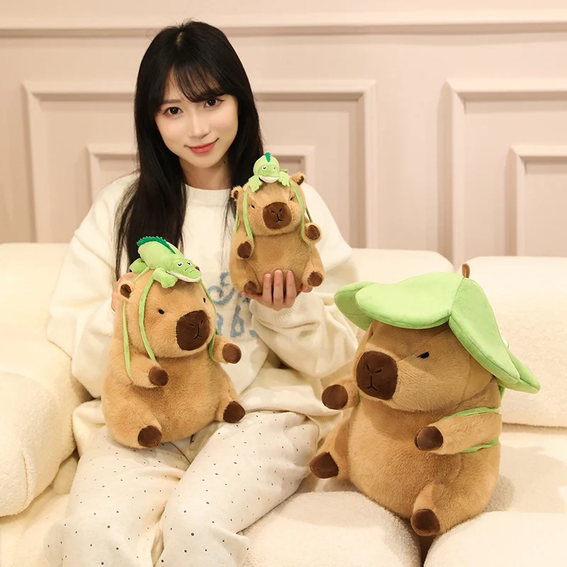 Simulation Capybara Plush Toy Doll Cute Cartoon Plush Toy Soft-Haired Capibala Plush Doll Girlfriend Children'S Birthday Gift