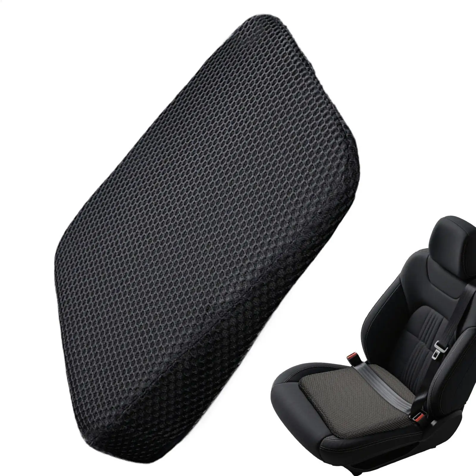 Car Seat Cushion Pad Four Seasons Breathable Car Slope Booster Seat Cushion For Long Term Driving Buttocks Pain Relief Comfort