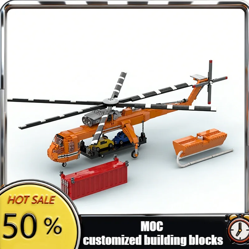

1626 PCS Plane Bricks S-64 Skycrane MOC Customize Modular Building Block Creative Design Educational DIY Boys Assembly Toy Gift
