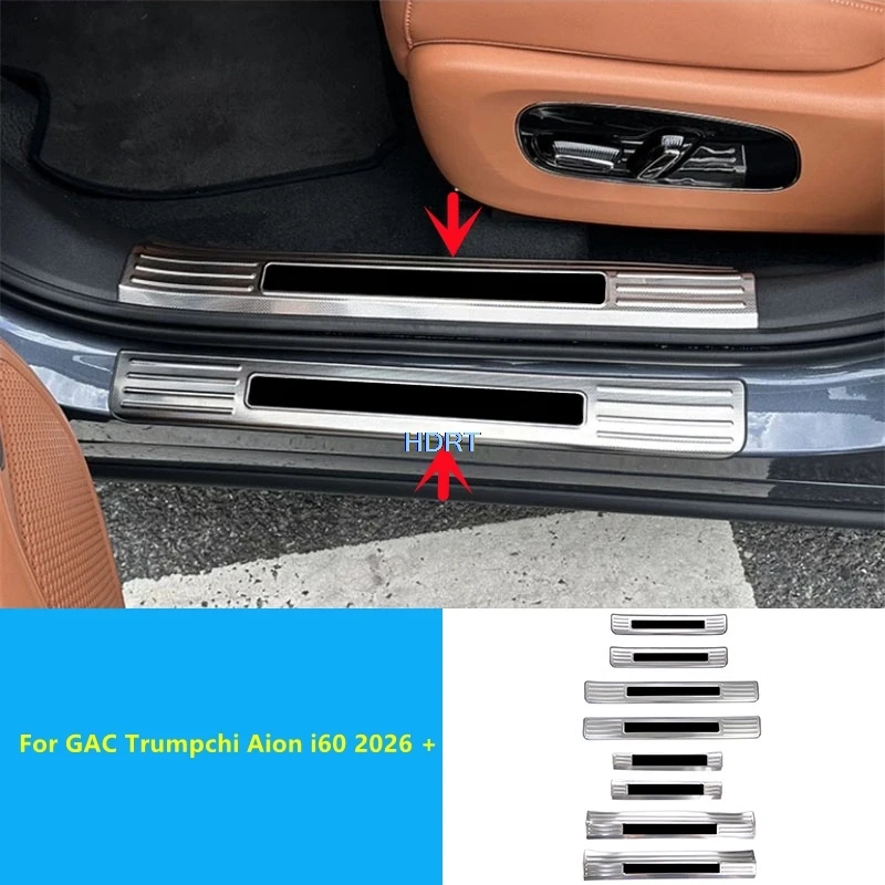 Car Styling Threshold Scuff Welcome Pedal Cover Door Sill Trim For GAC Trumpchi Aion i60 2026 + Protector Decoration Accessories